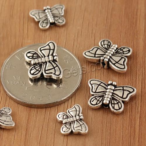 Bali Sterling Silber Perlen, Thailand, Schmetterling, verschiedene Größen vorhanden, Bohrung:ca. 1mm, 20PCs/Tasche, verkauft von Tasche