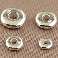 Sterling Silver Spacer Beads, 925 Sterling Silver, Donut 