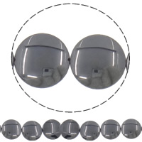 Perles hématite non-magnétique, hématite non magnétique, Plat rond, noire Environ 0.8mm pouce, Environ Vendu par brin