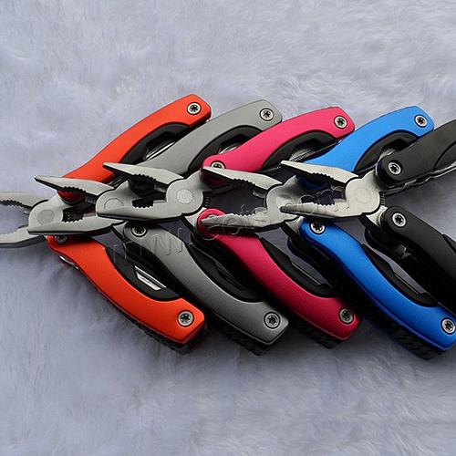 Multifunctional Folding Plier, Stainless Steel, electrophoresis, mixed colors, 37x47x100mm,70mm,105mm, Sold By PC