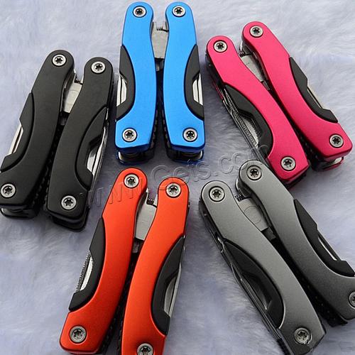 Multifunctional Folding Plier, Stainless Steel, electrophoresis, mixed colors, 37x47x100mm,70mm,105mm, Sold By PC