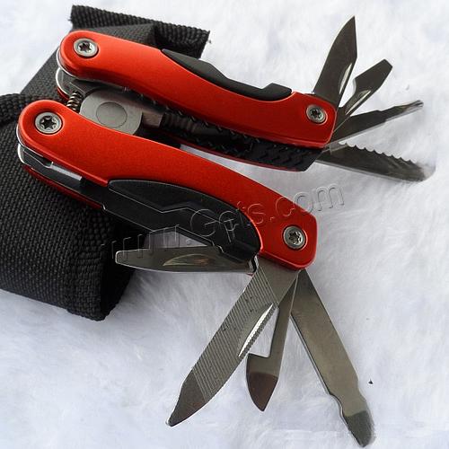 Multifunctional Folding Plier, Stainless Steel, electrophoresis, mixed colors, 37x47x100mm,70mm,105mm, Sold By PC