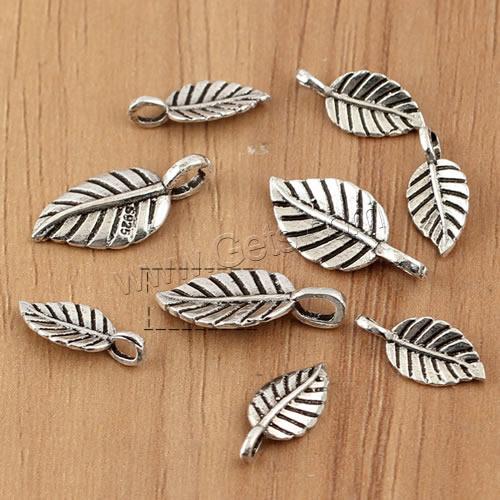 Bali Sterling Silber Anhänger, Thailand, Blatt, verschiedene Größen vorhanden, 50PCs/Tasche, verkauft von Tasche