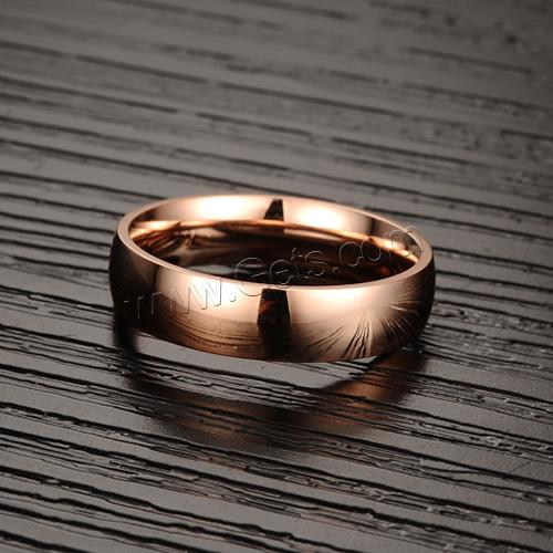 Anillo de dedo de acero Titanium de, Partículas de acero, Donut, chapado en color rosa dorada, diverso tamaño para la opción, 5mm, 20PCs/Bolsa, Vendido por Bolsa