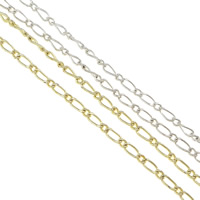 Brass Oval Chain, plated, twist oval chain 