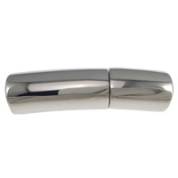 Round Stainless Steel Magnetic Clasp, Curved Tube, original color Approx 6mm 