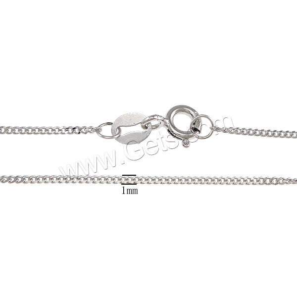 Sterling Silver Necklace Chain, 925 Sterling Silver, different size for choice & twist oval chain, 1mm, Sold By Strand