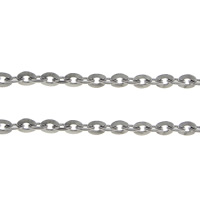 Stainless Steel Oval Chain, 316 Stainless Steel, original color 