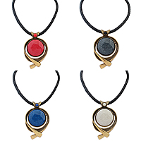 PU Leather Cord Necklace, Zinc Alloy, with PU Leather & Resin, with 2.9Inch extender chain, antique gold color plated, faceted nickel, lead & cadmium free Approx 18.3 Inch 