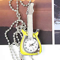 Collar De Reloj, aleación de zinc, guitara, amarillo, longitud:23 Inch, Vendido por Sarta