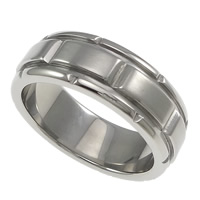 Edelstahl Fingerring, 304 Edelstahl, originale Farbe, 8mm, Größe:10, verkauft von PC