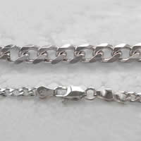 Collier de bijoux en argent , argent sterling 925, chaîne de gourmette pouce, Vendu par brin