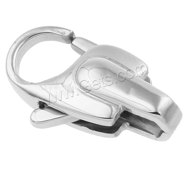 Stainless Steel Lobster Claw Clasp, different size for choice, original color, Sold By PC
