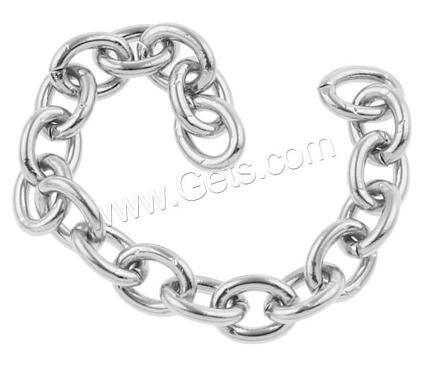 Stainless Steel Oval Chain, different size for choice, original color, Sold By m