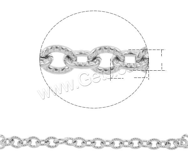 Stainless Steel Oval Chain, different size for choice, original color, Sold By m