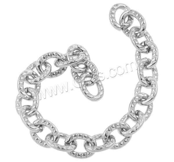 Stainless Steel Oval Chain, different size for choice, original color, Sold By m