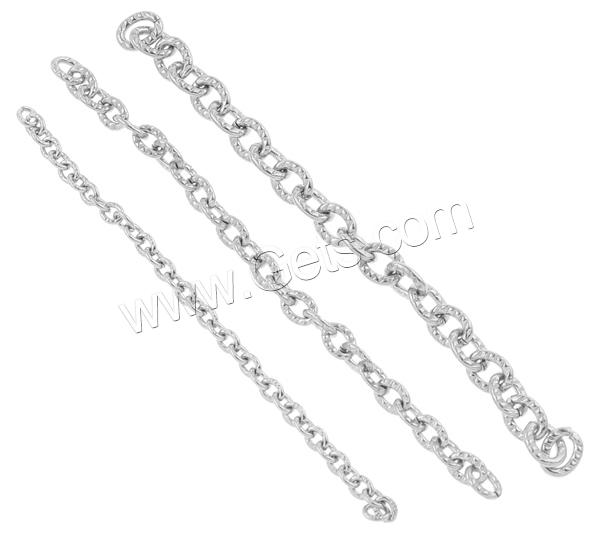 Stainless Steel Oval Chain, different size for choice, original color, Sold By m