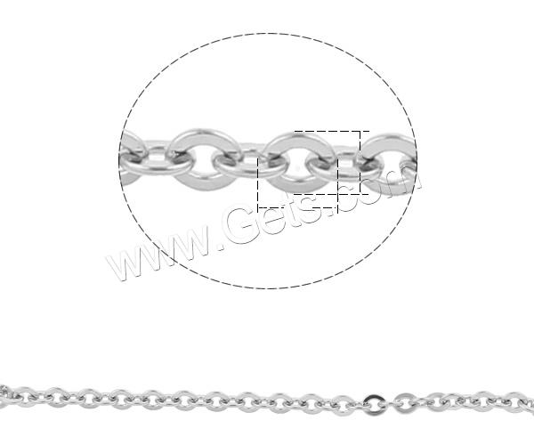 Stainless Steel Oval Chain, different size for choice, original color, Sold By m