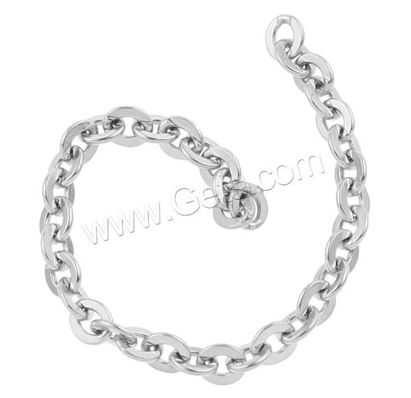 Stainless Steel Oval Chain, different size for choice, original color, Sold By m