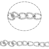 Stainless Steel Oval Chain, twist oval chain, original color 