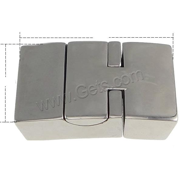 Rectangle Stainless Steel Magnetic Clasp, acier inoxydable, normes différentes pour le choix & Personnalisé, couleur originale, Vendu par PC