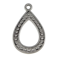 Stainless Steel Pendants, 316 Stainless Steel, Teardrop, plated, blacken Approx 2mm 