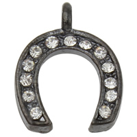 Zinc Alloy Rhinestone Pendants, Horseshoes, plated, with rhinestone lead & nickel free Approx 1.5mm 