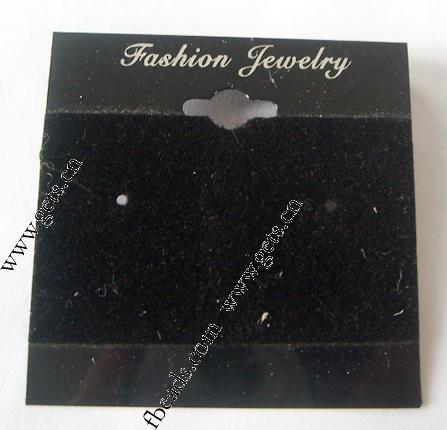 Earring Display Card, Plastic, Rectangle, Customized, 50x52mm, 1000PCs/Bag, Sold By Bag