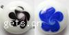 Handmade Lampwork Beads, Flat round 