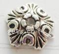 Zinc Alloy Bead Caps, Flower, plated nickel, lead & cadmium free, 10mm 