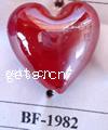 Lampwork Glass Beads Heart 25mm Platings Color