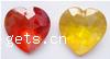 Cubic Zirconia Jewelry Pendants, Heart, faceted 