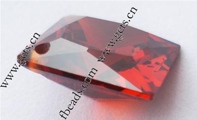 Cubic Zirconia Jewelry Pendants, Rhombus, machine polishing & faceted, more colors for choice, 10x10x6mm, Sold By PC