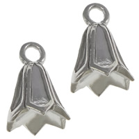 316 Edelstahl Anhänger Stiftöse, Blumen-Knospe, plattiert, keine, 9x13mm, Bohrung:ca. 2mm, verkauft von PC