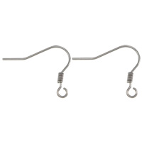 Stainless Steel Hook Earwire, 316 Stainless Steel, plated, with loop Approx 2mm 