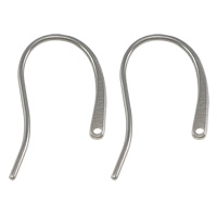 Stainless Steel Hook Earwire, 304 Stainless Steel, plated, with loop Approx 1mm 