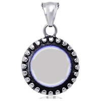 réglage de pendentif en argent fin, argent sterling 925, Plat rond, Placage, plus de couleurs à choisir, 36mm, 3mm Environ 4mm, Diamètre inté Environ 30mm, Vendu par PC