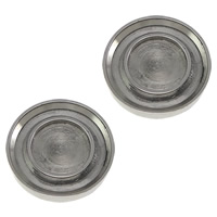 Edelstahl Cabochon Setting, 304 Edelstahl, flache Runde, plattiert, keine, 19x19x3mm, verkauft von PC