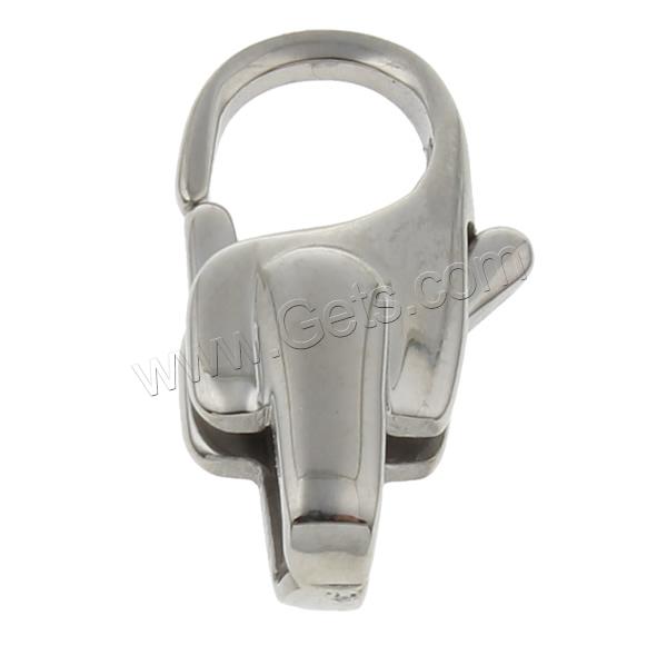 Stainless Steel Lobster Claw Clasp, different size for choice, original color, Sold By PC