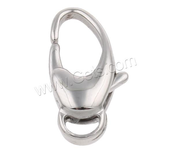 Stainless Steel Lobster Claw Clasp, different size for choice, original color, Sold By PC