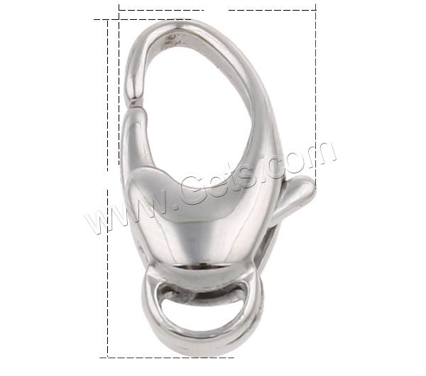 Stainless Steel Lobster Claw Clasp, different size for choice, original color, Sold By PC