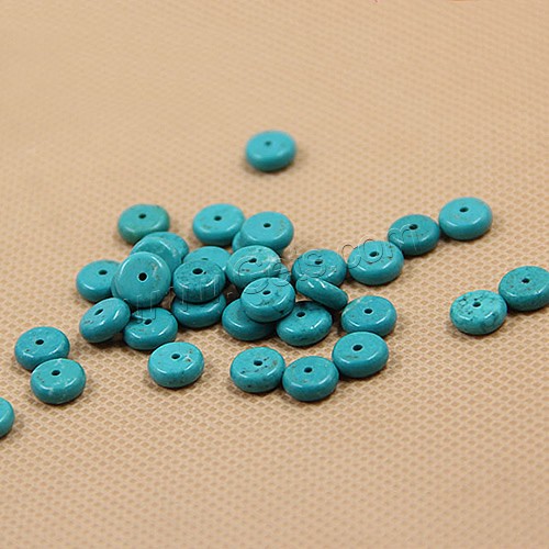 Natural Turquoise Beads, Flat Round, different size for choice, turquoise blue, Sold By PC