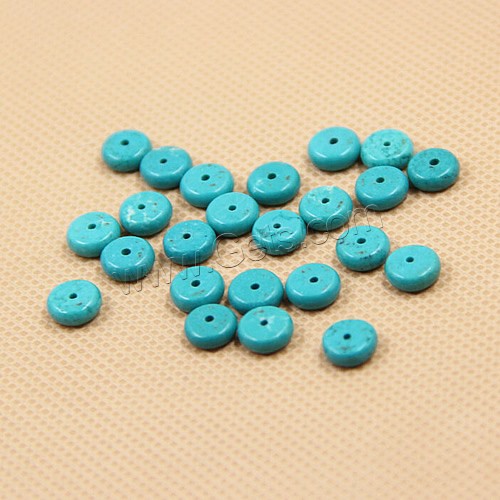 Natural Turquoise Beads, Flat Round, different size for choice, turquoise blue, Sold By PC