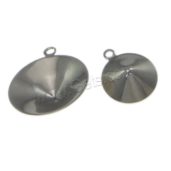 Stainless Steel Pendant Setting, 304 Stainless Steel, different size for choice & rivoli back, original color, Hole:Approx 0.8mm, Sold By PC