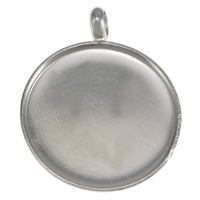 blanc de pendentif en laiton , Plat rond, Placage, plus de couleurs à choisir Environ 2.6mm, Diamètre inté Environ 20mm, Vendu par PC