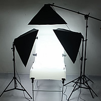 Aluminum Mini Photo Studio Set, softbox & photo shooting table​ & ​light stand & bracket, with Nylon & PVC Plastic, stoving varnish, nickel, lead & cadmium free  750-2000mm 