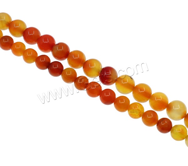 Perles Agates rouges naturelles, agate rouge, Rond, normes différentes pour le choix, Trou:Environ 1mm, Longueur:Environ 15 pouce, Vendu par brin