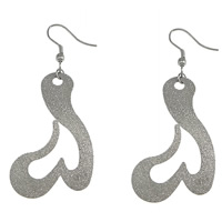 Stainless Steel Drop Earring, 304 Stainless Steel, stardust, original color, 63mm 