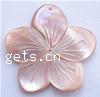 Pink Shell Pendant Flower 33x33x2mm