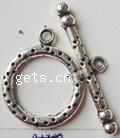 Zinc Alloy Toggle Clasp, Round, single-strand nickel, lead & cadmium free 